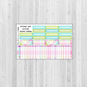Erin Condern Planner Monthly - Spring plaid - customizable monthly