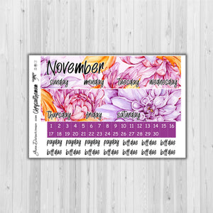Erin Condern Planner Monthly - Chrysanthemum - customizable month