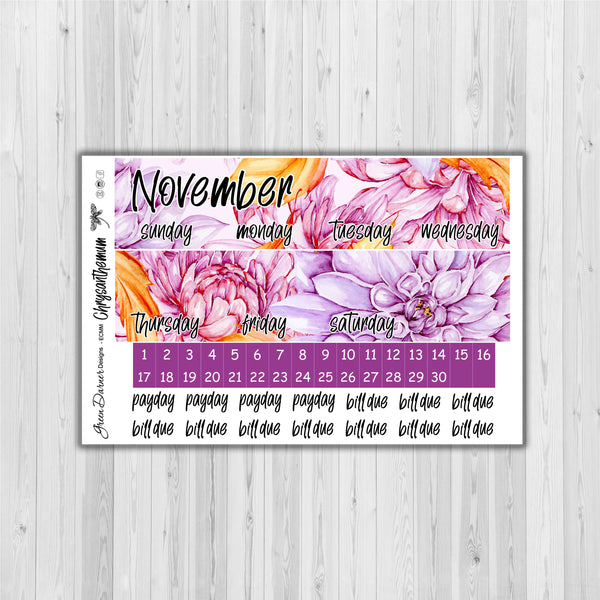 Load image into Gallery viewer, Erin Condern Planner Monthly - Chrysanthemum - customizable month

