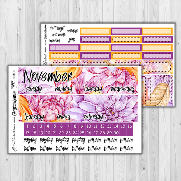 Load image into Gallery viewer, Chrysanthemum birth month floral monthly kit for the Erin Condren
