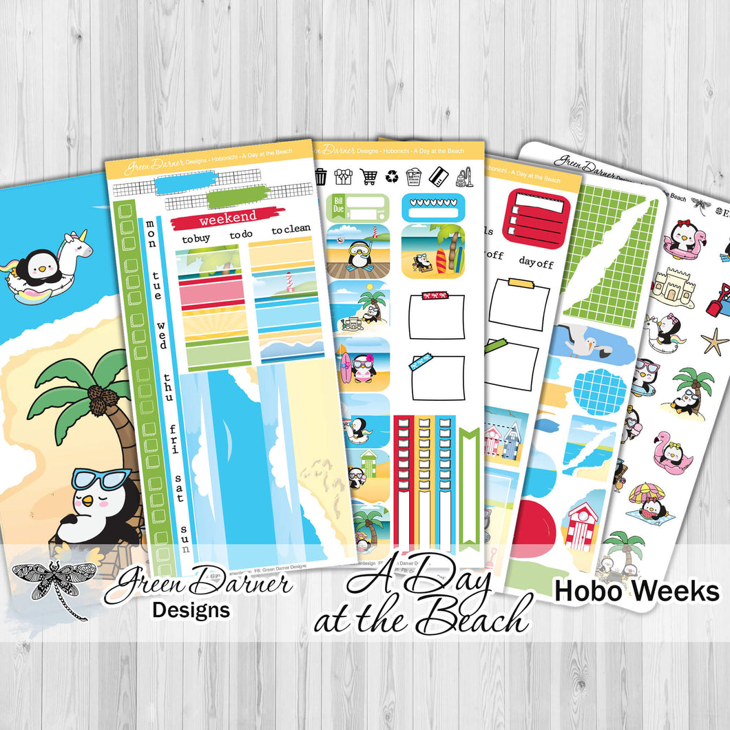 A Day at the Beach - Hobonichi Weeks kit