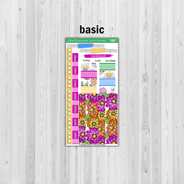 Load image into Gallery viewer, Floral Whimsy - Hobonichi Weeks decorative weekly planner sticker kit
