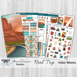 Road Trip - Hobonichi Weeks planner sticker kit