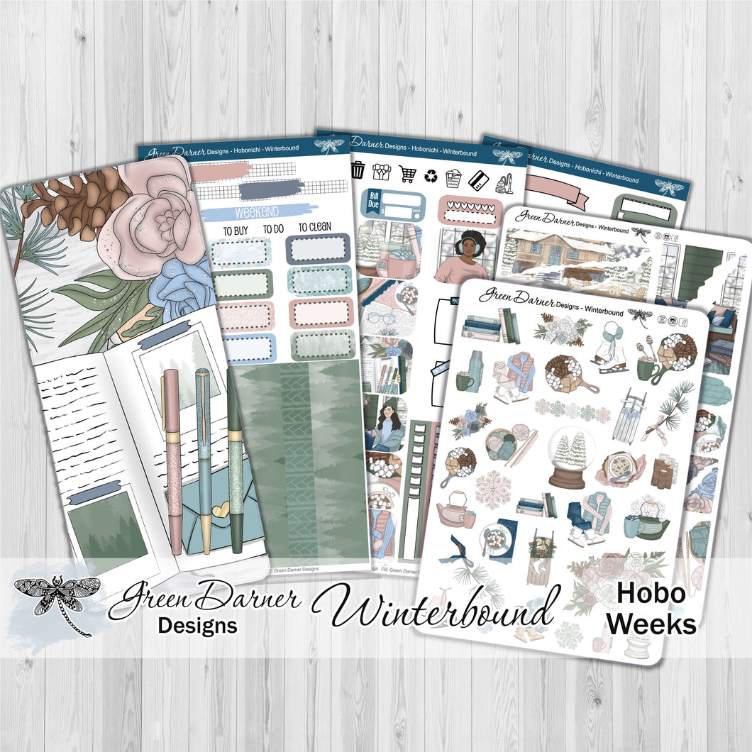 Winterbound - Hobonichi Weeks decorative weekly planner sticker kit