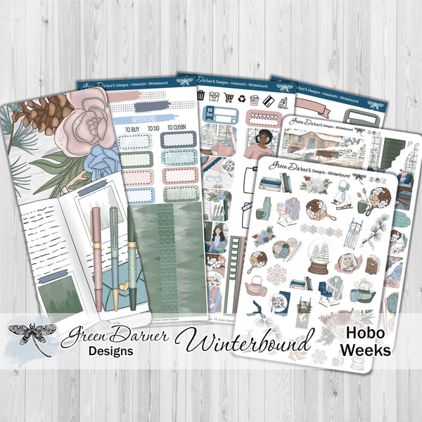 Load image into Gallery viewer, Winterbound - Hobonichi Weeks decorative weekly planner sticker kit
