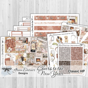 Cheers to the New Year - Happy Planner decorative weekly planner sticker kit