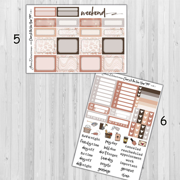 Load image into Gallery viewer, Cheers to the New Year - Happy Planner decorative weekly planner sticker kit
