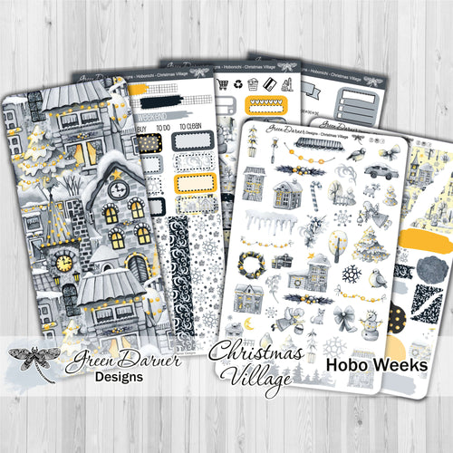 Hobo Weeks Christmas Village sticker kit