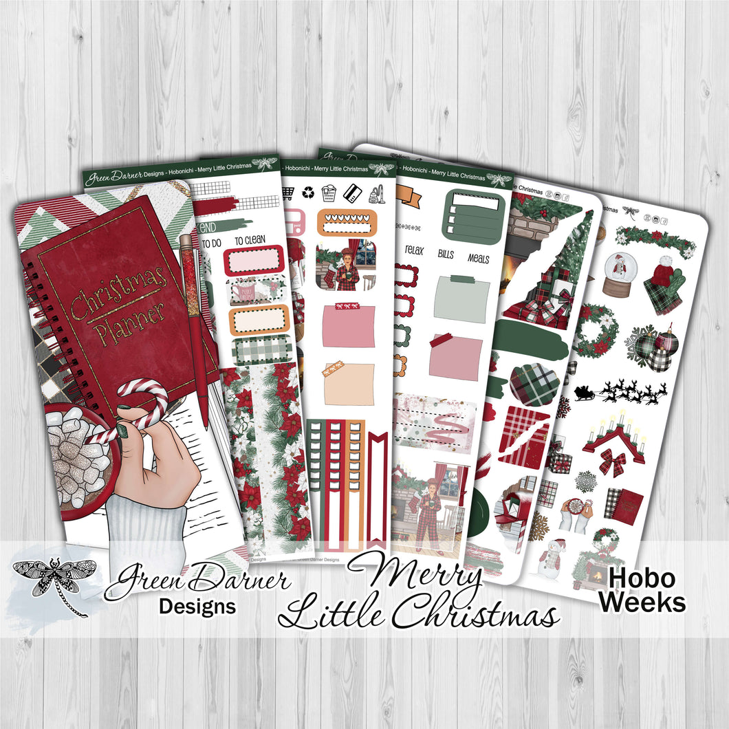 Merry Little Christmas - Hobonichi Weeks decorative weekly planner sticker kit