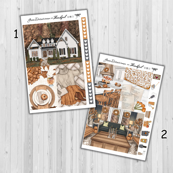 Load image into Gallery viewer, Thankful - Big Happy Planner decorative weekly planner sticker kit
