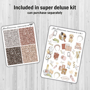 Cheers to the New Year - Happy Planner decorative weekly planner sticker kit