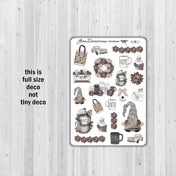Load image into Gallery viewer, Farmhouse - Hobonichi Weeks decorative weekly planner sticker kit
