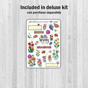 Floral Whimsy - Happy Planner decorative weekly planner sticker kit