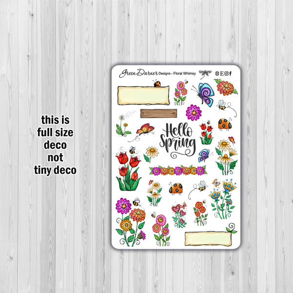 Load image into Gallery viewer, Floral Whimsy - Hobonichi Weeks decorative weekly planner sticker kit
