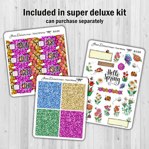 Floral Whimsy - Big Happy Planner decorative weekly planner sticker kit