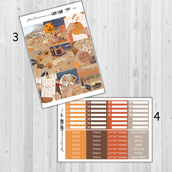 Load image into Gallery viewer, Fall Fair - standard vertical/Erin Condren weekly planner sticker kit
