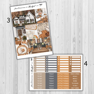 Thankful - standard vertical/Erin Condren weekly planner sticker kit