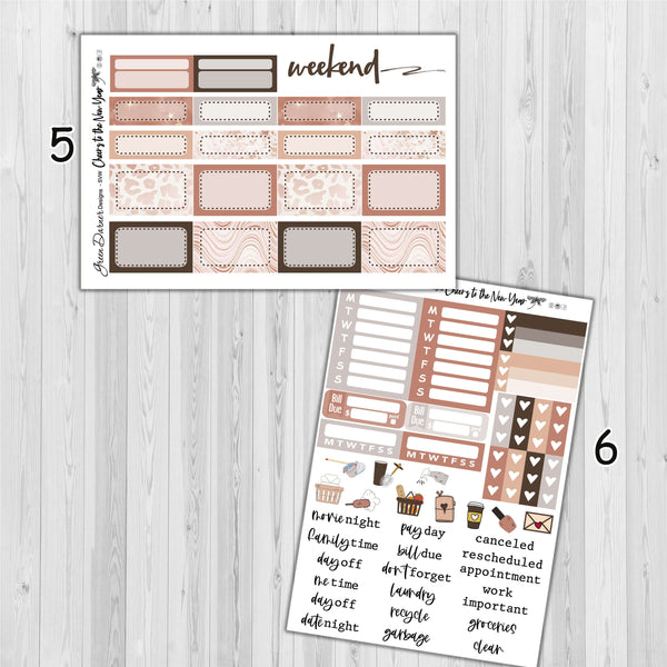 Load image into Gallery viewer, Cheers to the New Year - standard vertical/Erin Condren weekly planner sticker kit
