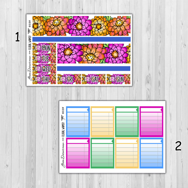 Load image into Gallery viewer, Floral Whimsy - Erin Condren weekly kit
