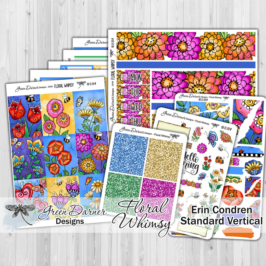 Floral Whimsy - Erin Condren weekly kit
