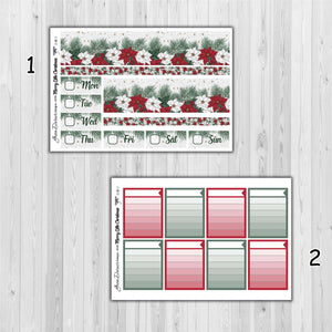 Merry Little Christmas - standard vertical/Erin Condren weekly planner sticker kit