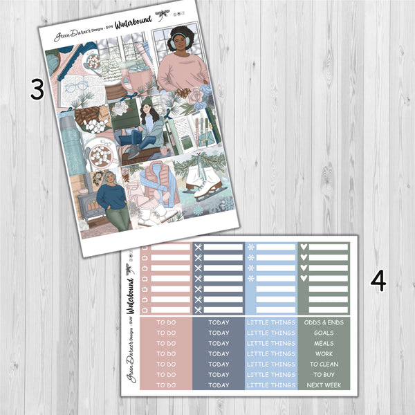 Load image into Gallery viewer, Winterbound - standard vertical/Erin Condren weekly planner sticker kit
