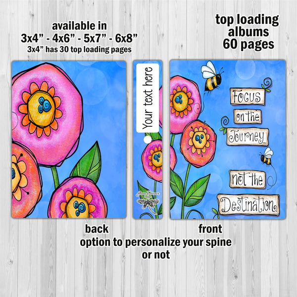 Load image into Gallery viewer, Focus on the Journey - top loading sticker storage albums
