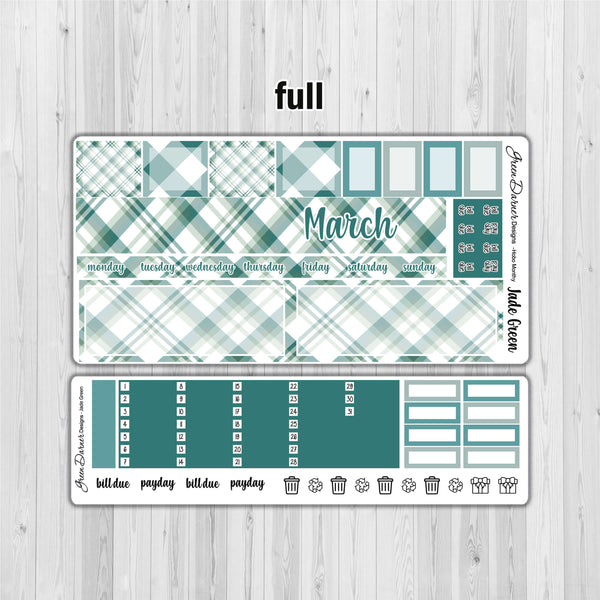 Load image into Gallery viewer, Hobonichi Weeks - Jade Green plaid - customizable monthly
