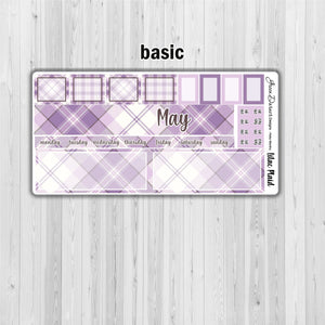Hobonichi Weeks - Lilac plaid - customizable monthly