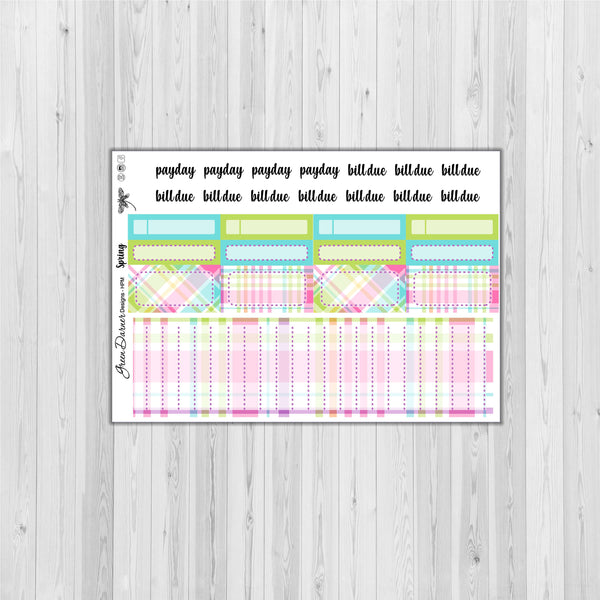 Load image into Gallery viewer, Happy Planner Monthly - Spring Plaid - customizable monthly
