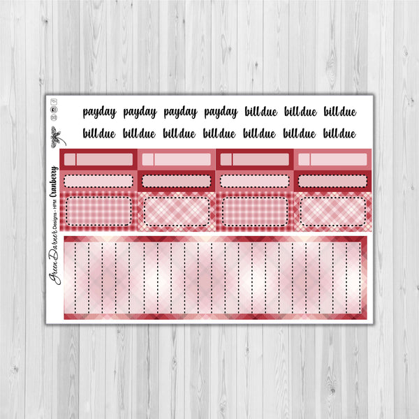 Load image into Gallery viewer, Happy Planner Monthly - Cranberry Plaid - customizable monthly
