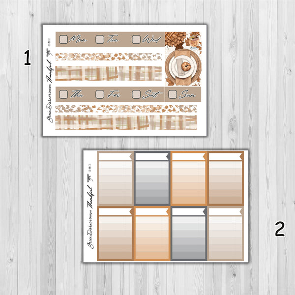 Load image into Gallery viewer, Thankful  - Happy Planner decorative weekly planner sticker kit
