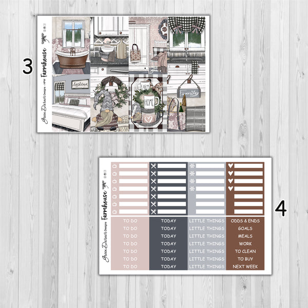 Load image into Gallery viewer, Farmhouse  - Happy Planner decorative weekly planner sticker kit
