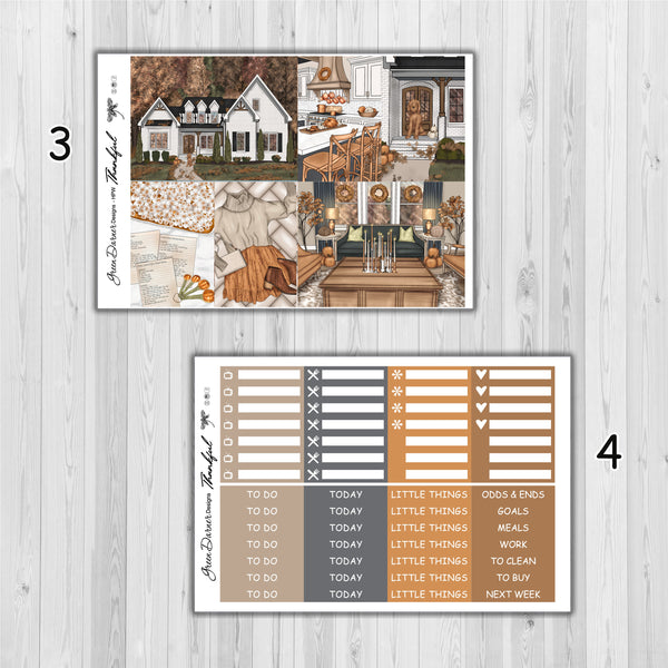 Load image into Gallery viewer, Thankful  - Happy Planner decorative weekly planner sticker kit
