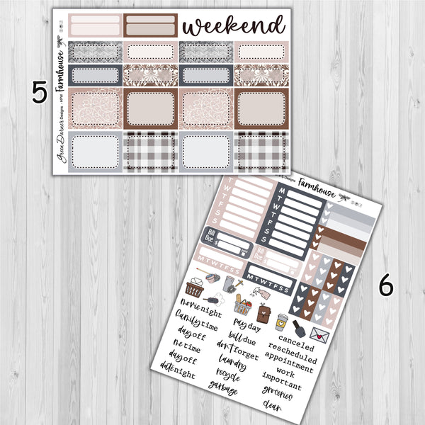 Load image into Gallery viewer, Farmhouse  - Happy Planner decorative weekly planner sticker kit
