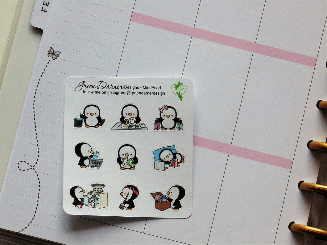 Pearl the Penguin - Mini sampler - Kawaii character sticker