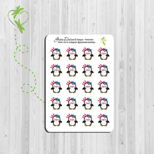Pearl the Penguin - Perturbed / Angry  - Kawaii character sticker
