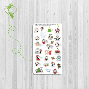 Pearl the Penguin - Winter Bucket List  - Kawaii character sticker