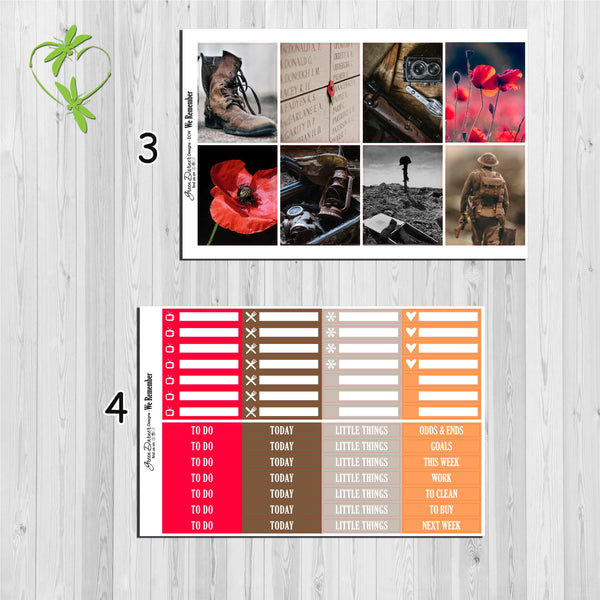 Load image into Gallery viewer, We Remember - Happy Planner Classic decorative weekly planner sticker kit
