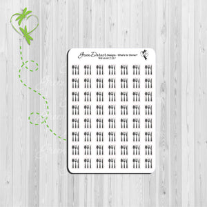 What's for Dinner icon planner stickers