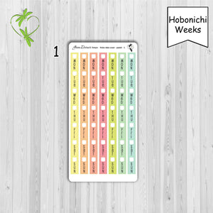 Hobonichi Weeks pastel date covers
