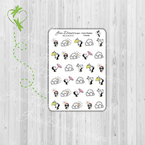 Pearl the Penguin - Weather Forecast - Kawaii character sticker
