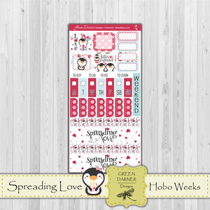 Spreading Love - Hobonichi Weeks decorative weekly planner sticker kit