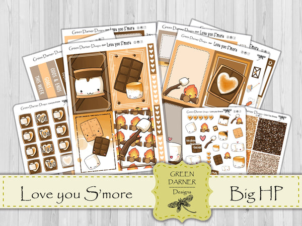 Load image into Gallery viewer, Love you Smore - smore&#39;s weekly sticker kit for the Big Happy Planner
