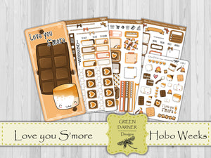 Love You S'more - Hobonichi Weeks decorative weekly planner sticker kit