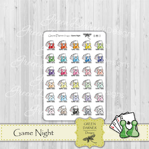 Game Night - family time icon planner stickers
