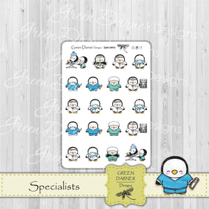 Pearl the Penguin - Specialists - Kawaii character sticker