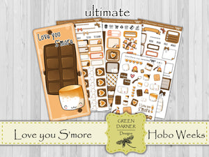 Love You S'more - Hobonichi Weeks decorative weekly planner sticker kit