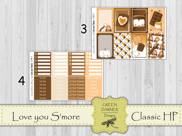 Load image into Gallery viewer, Love You S&#39;more - Happy Planner - weekly vertical tall planner stickers
