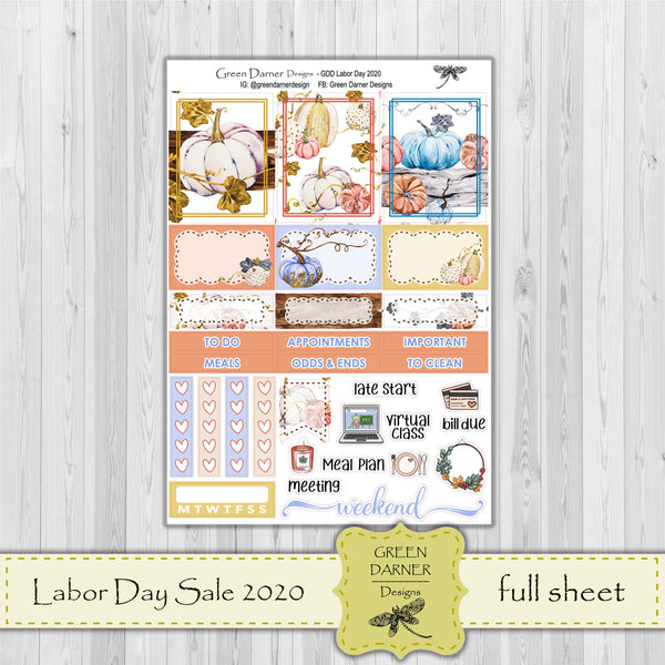 Load image into Gallery viewer, Labor Day 2020 purchasable sale freebie - Pumpkins
